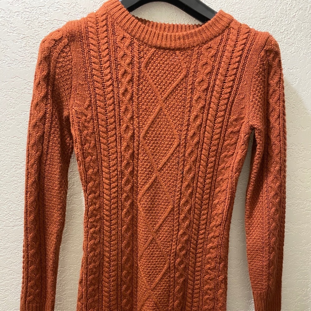 Merona Cable Knit Sweater Dress Orange Size XS